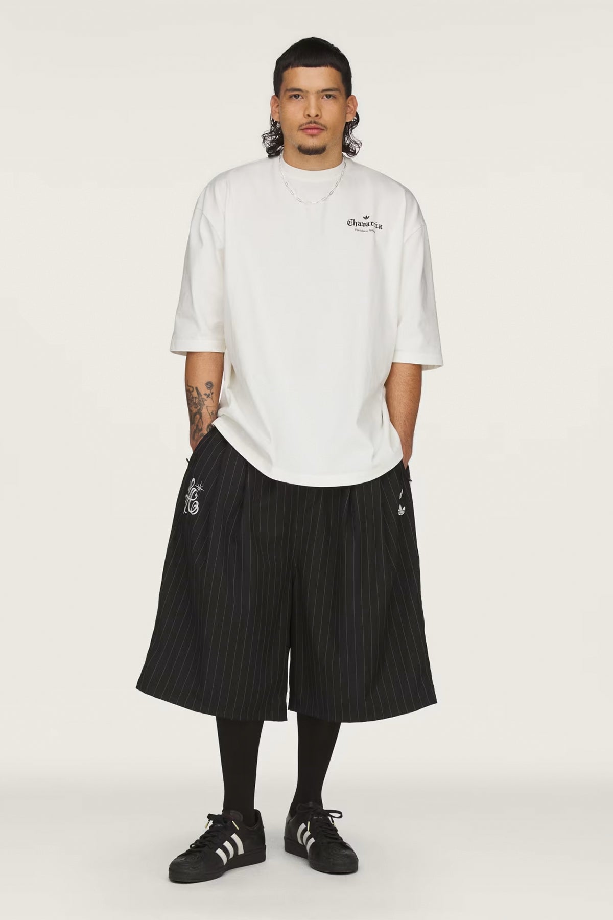 ADIDAS X WILLY CHAVARRIA | WHITE CHAVARRIA LOGO SHORT SLEEVE TEE