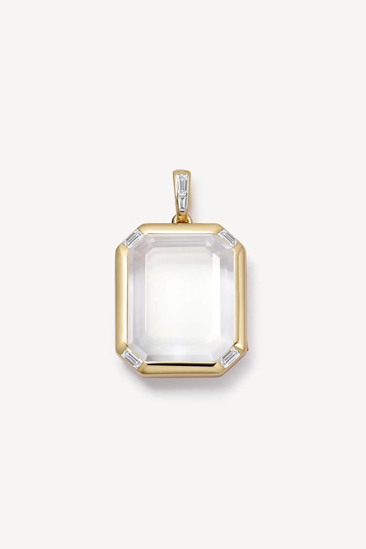 LOQUET LONDON | 18K QUATTRO BAGUETTE LOCKET