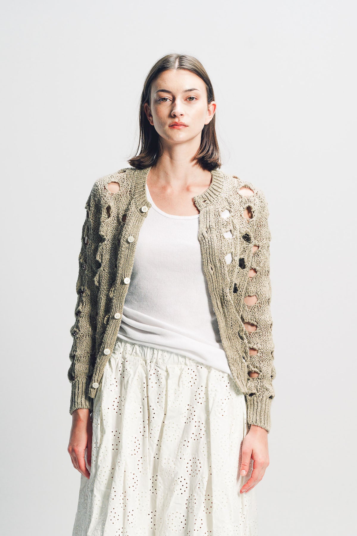 COMME DES GARCONS | HEMP PATTERN CARDIGAN