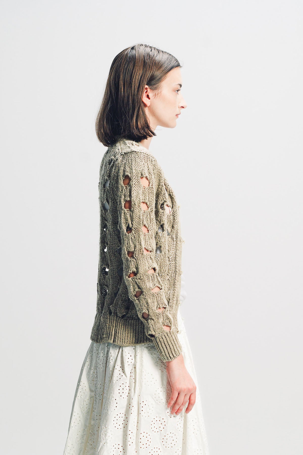トップス COMME des GARCONS cardigan Cut-off 19SS COMME DES GARCONS | HEMP PATTERN CARDIGAN