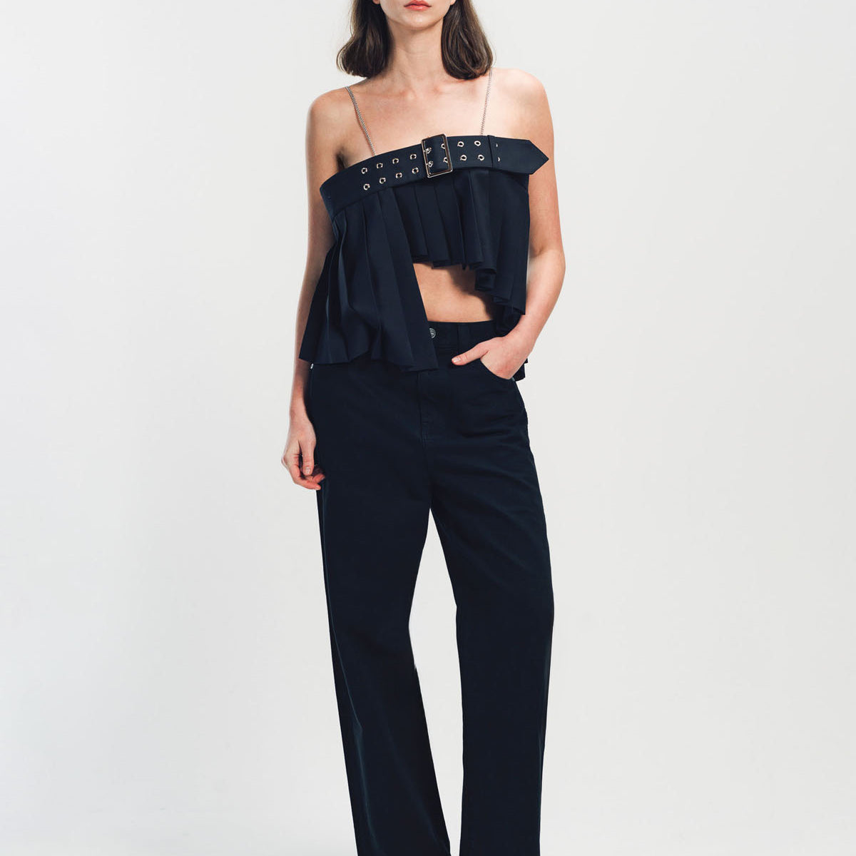 NOIR KEI NINOMIYA | PLEATED HARNESS TOP