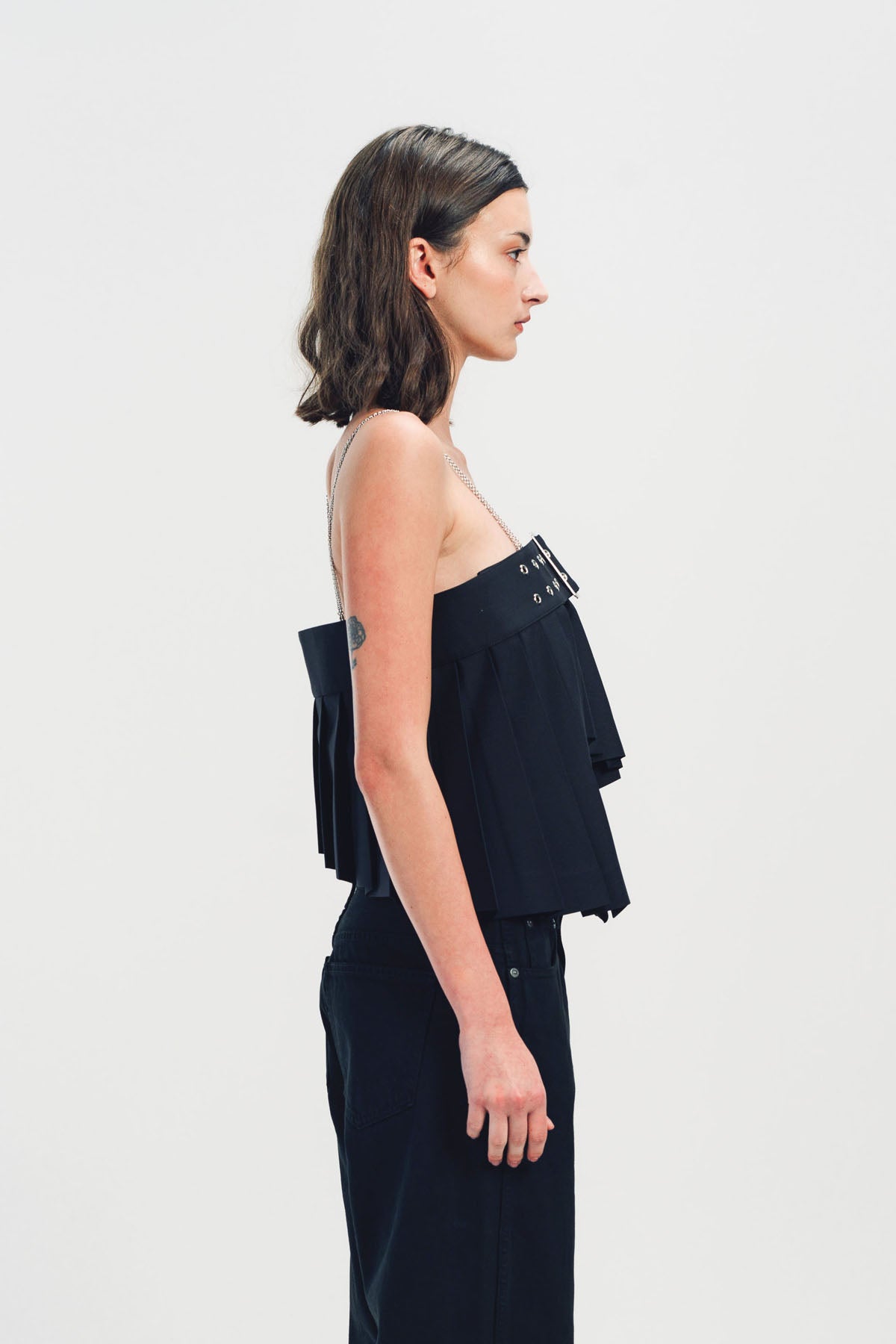 Noir Kei Ninomiya トップス NOIR KEI NINOMIYA | PLEATED HARNESS TOP