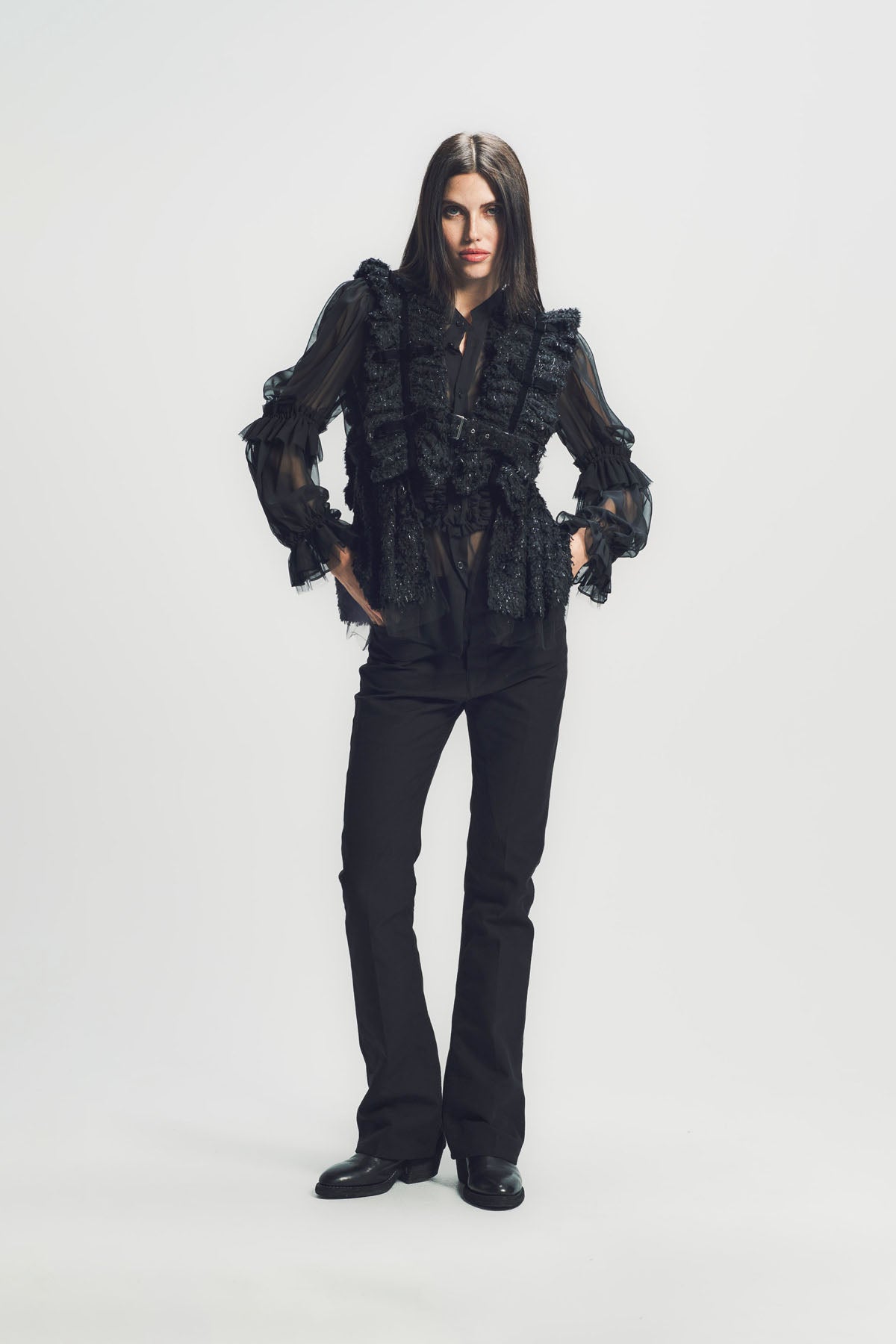 NOIR KEI NINOMIYA | PONTE LONG SLEEVE TOP