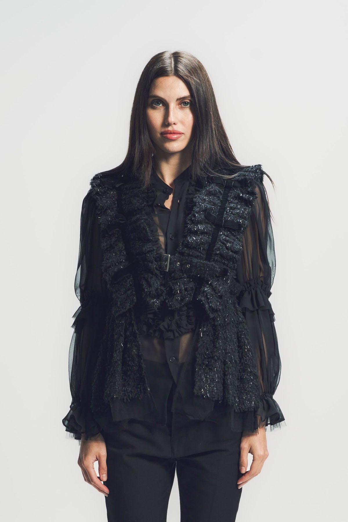 NOIR KEI NINOMIYA | PONTE LONG SLEEVE TOP