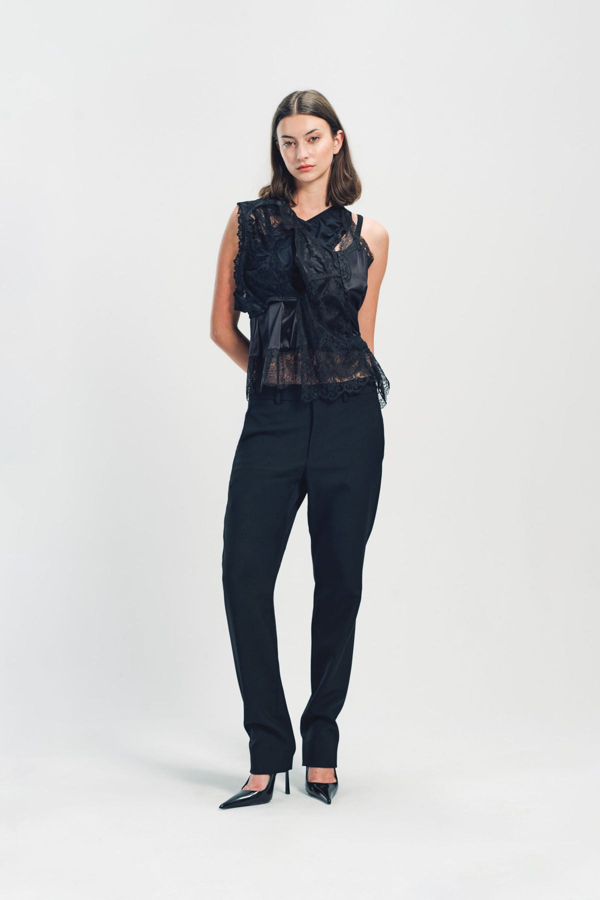 JUNYA WATANABE | SATIN AND LACE TOP