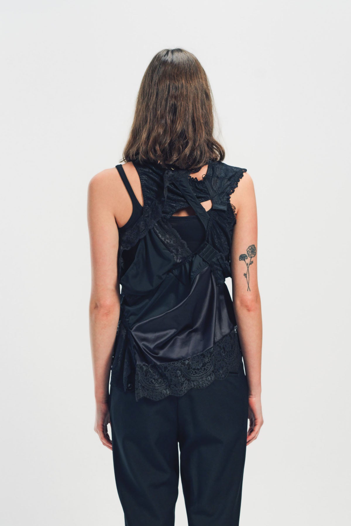 JUNYA WATANABE | SATIN AND LACE TOP