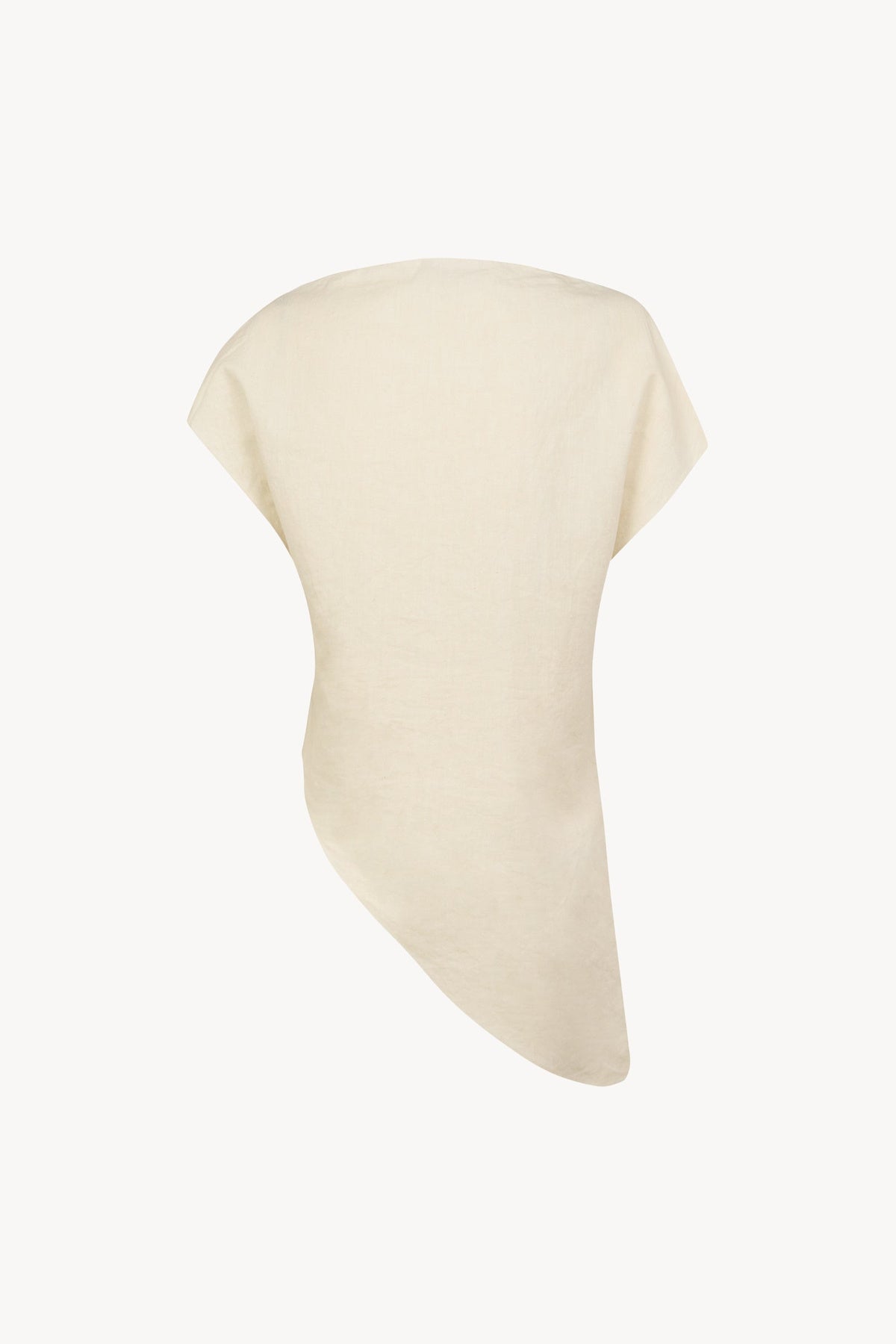 Cortana | Noe, Ivory Asymmetrical Top in Linen and Cotton