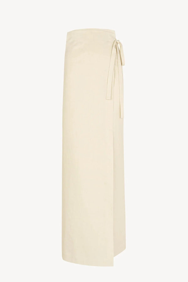 Cortana | Noa, Ivory Linen and Cotton Pareo Skirt