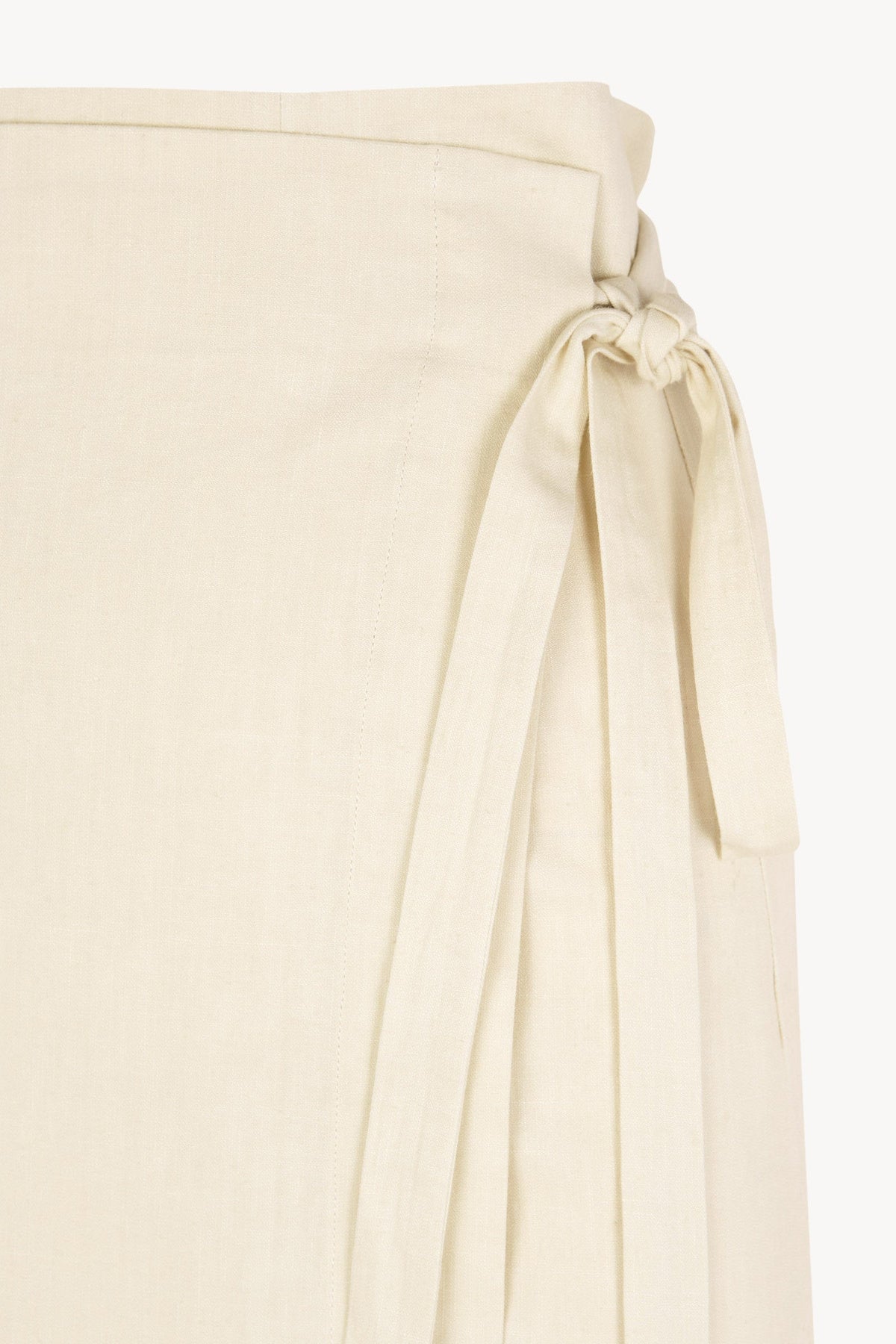 Cortana | Noa, Ivory Linen and Cotton Pareo Skirt