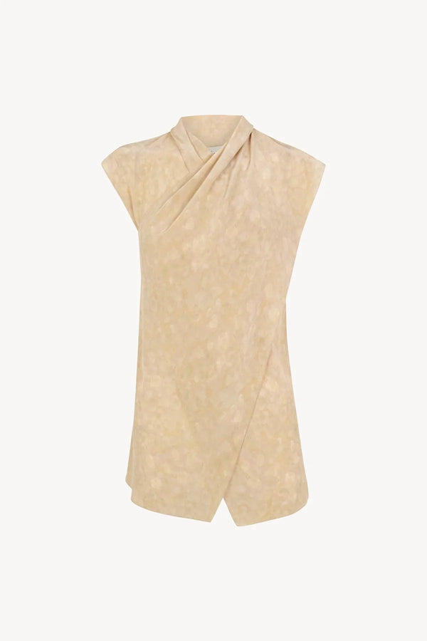 Cortana | Cassiopea, Floral Print Silk Wrap Top