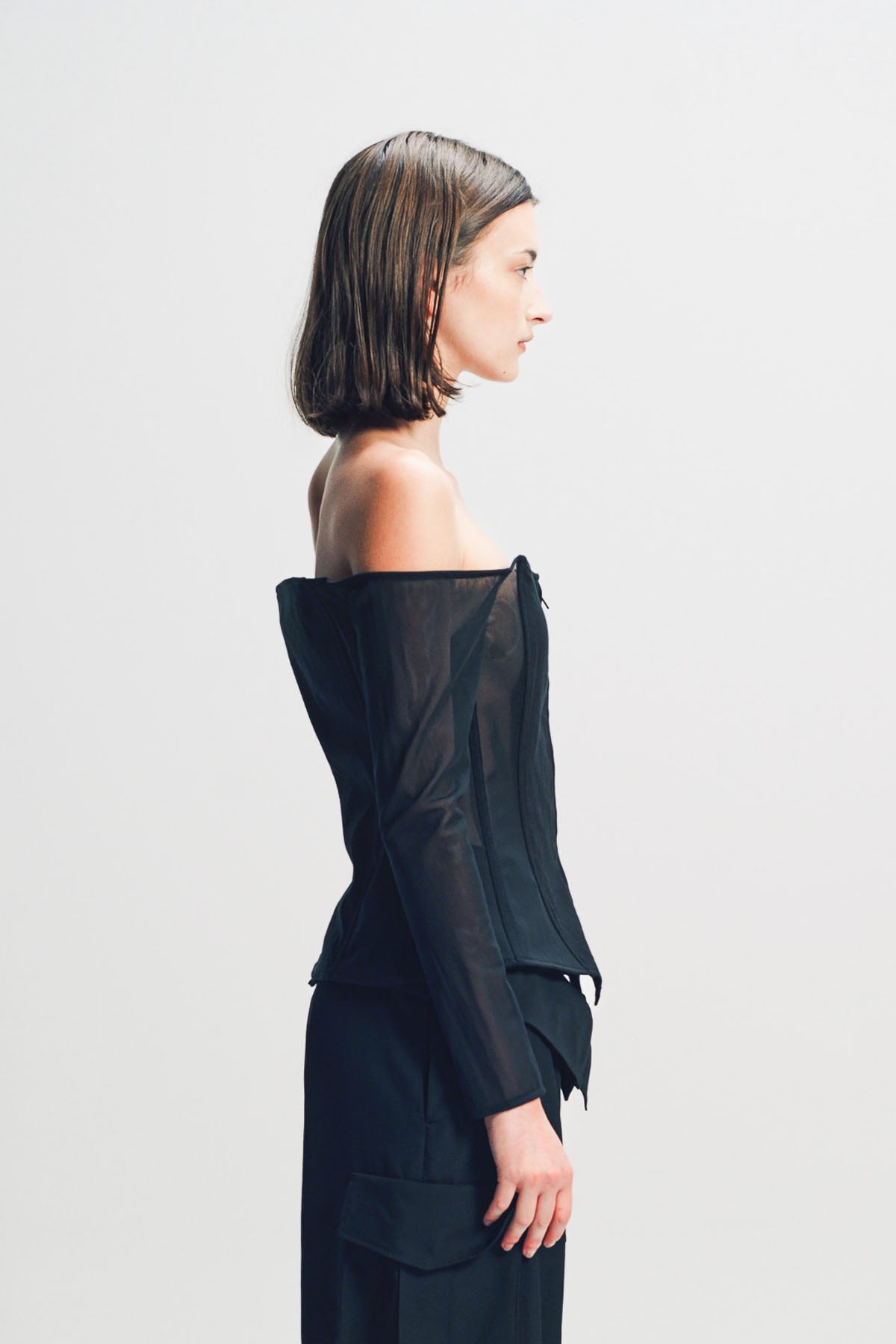 LIMI FEU | MUSLIN SLEEVED BUSTIER