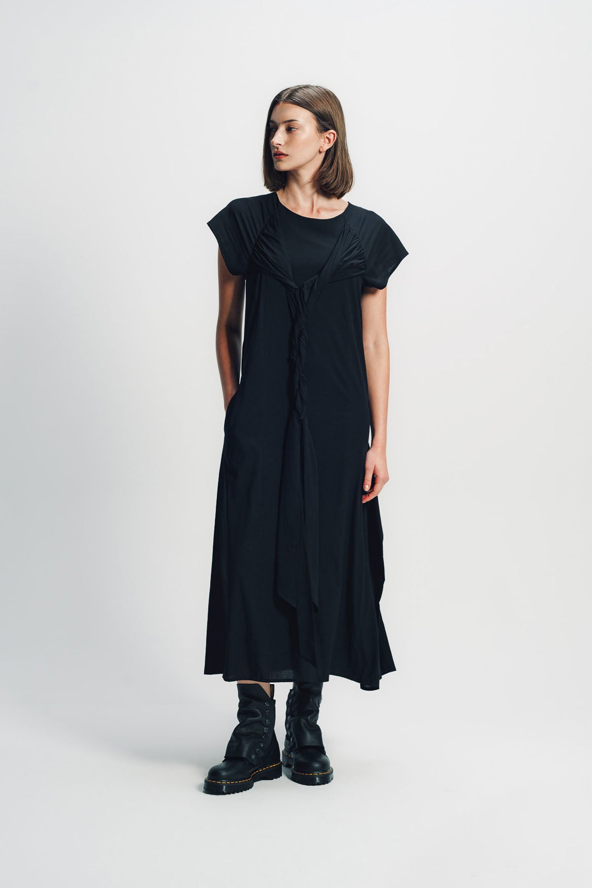 LIMI FEU | WRINKLED LAWN TWISTED DRESS