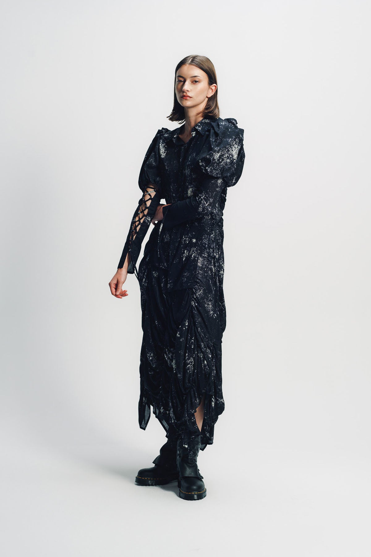 LIMI FEU | WRINKLED LAWN TWISTED DRESS