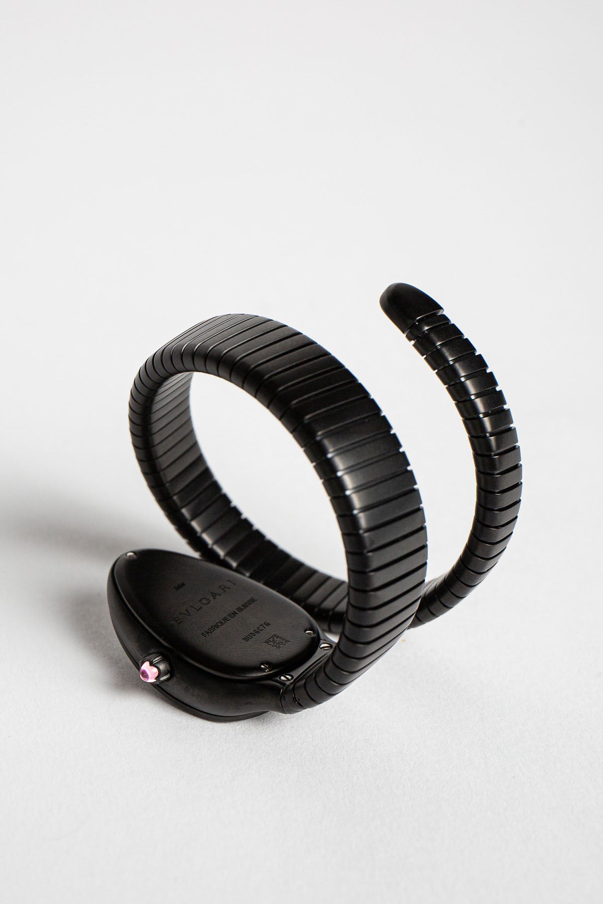 BULGARI | SERPENTI TUBOGAS WATCH WITH BLACK DIAMOND BEZEL