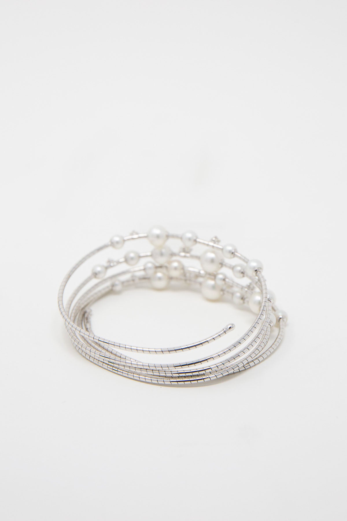 MATTIA CIELO | 18K WHITE GOLD & TITANIUM DIAMOND & PEARL BRACELET