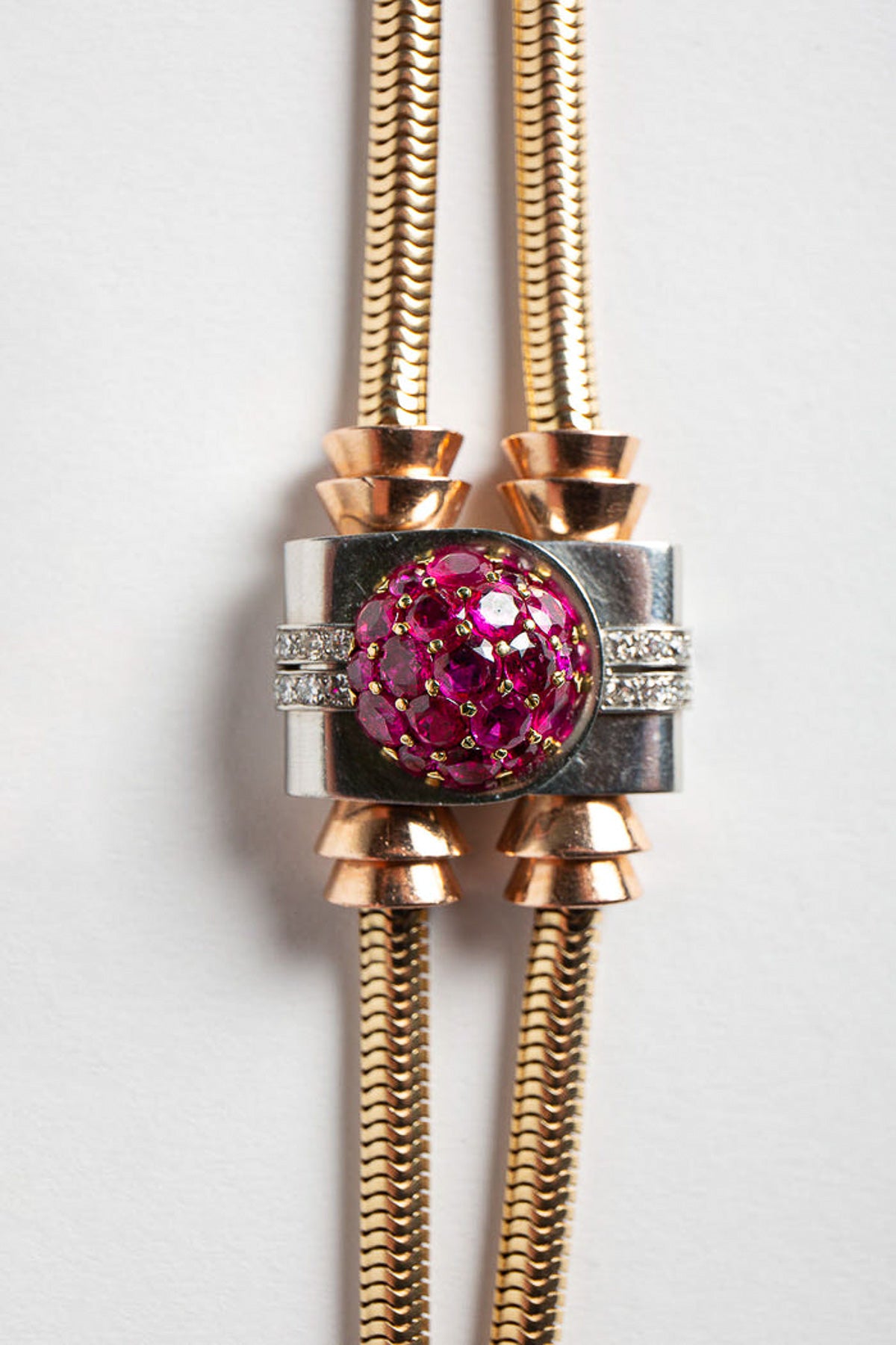 MAXFIELD PRIVATE COLLECTION | 1940'S RUBY & DIAMOND WATCH