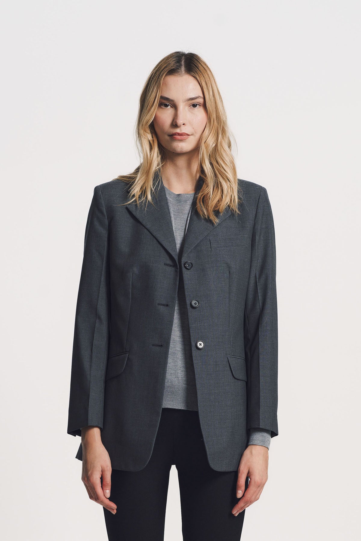 JIL SANDER | WOOL POPLIN TAILORED JACKET