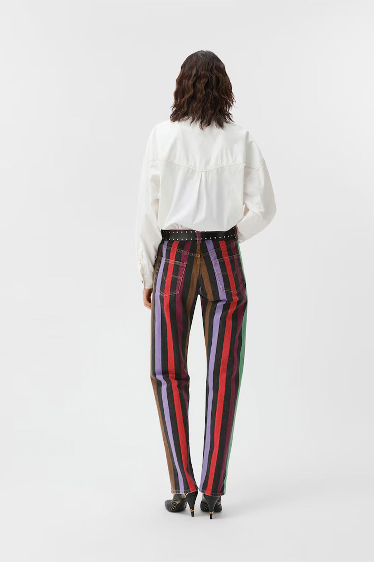 VERSACE | Striped Straight Jeans