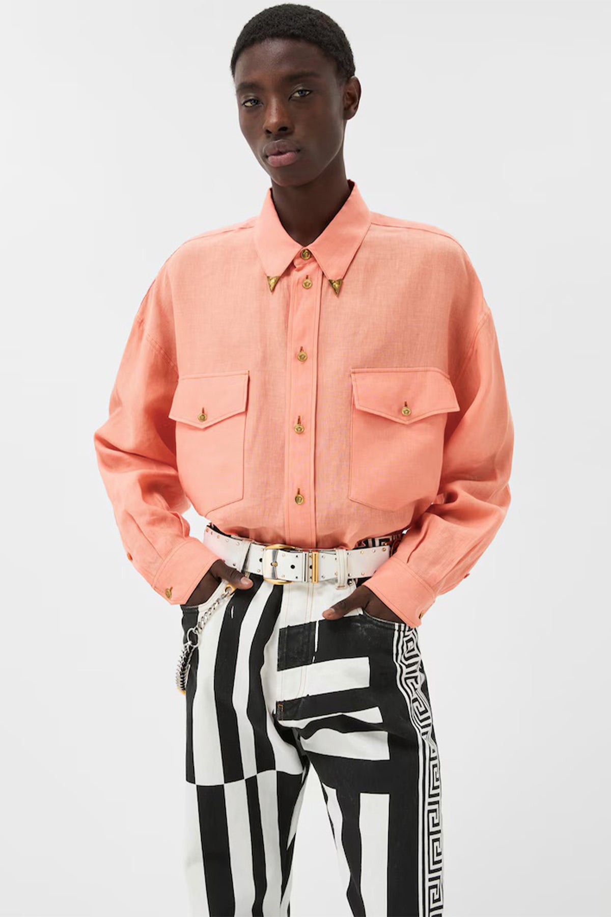VERSACE | Linen Relaxed Shirt