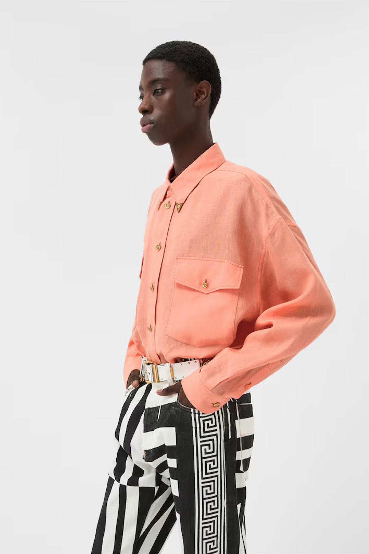 VERSACE | Linen Relaxed Shirt