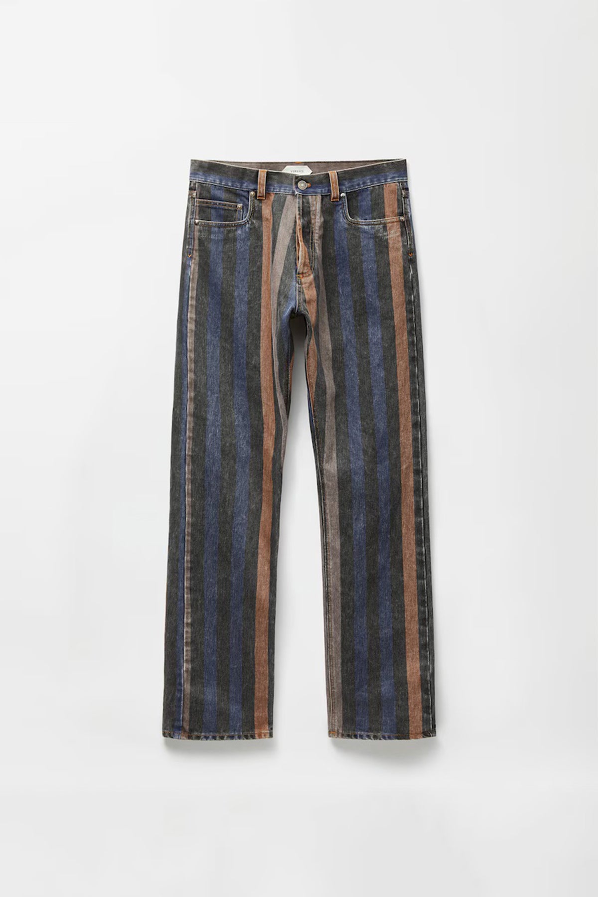 VERSACE | Striped Straight Jeans