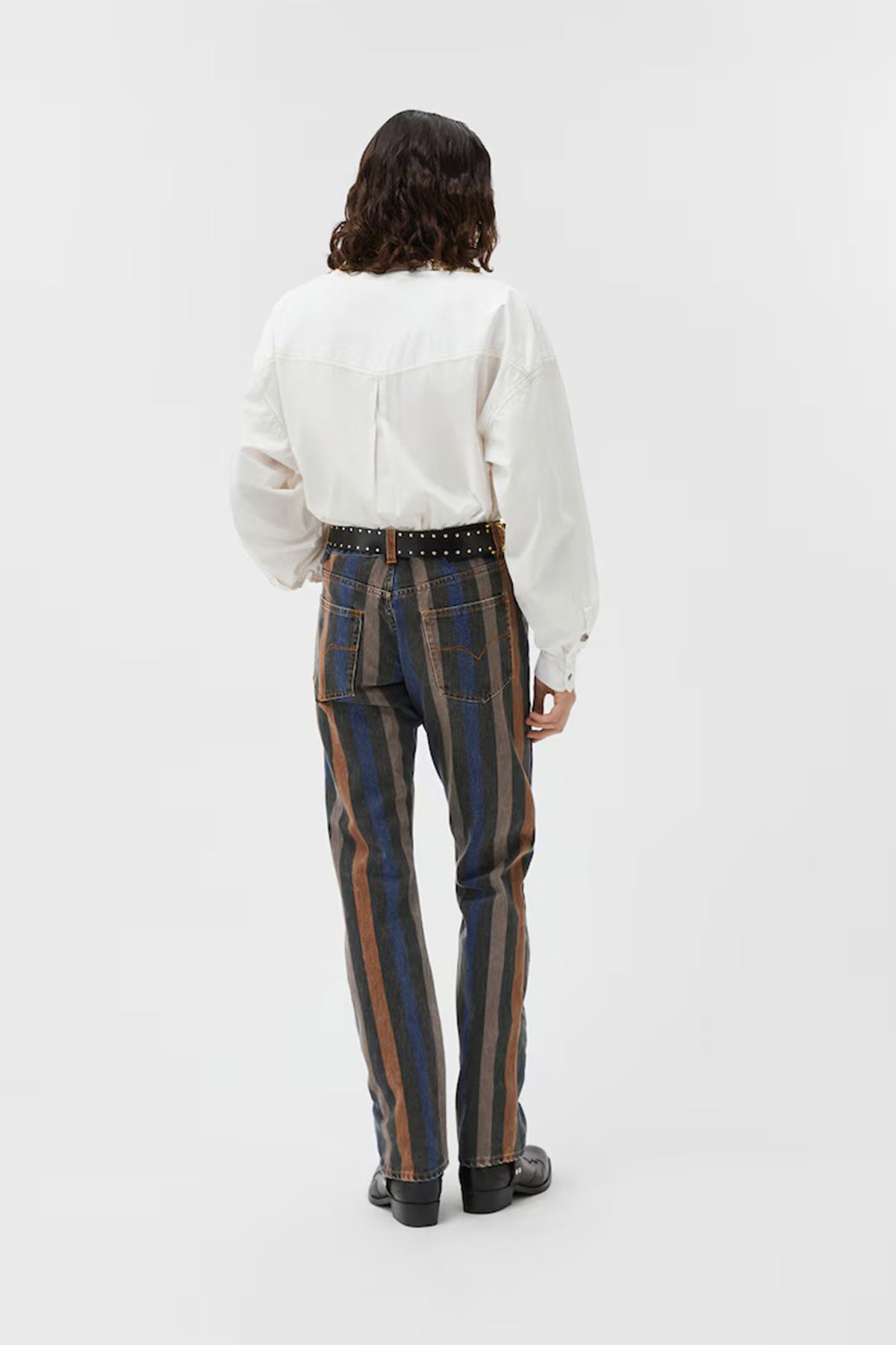 VERSACE | Striped Straight Jeans