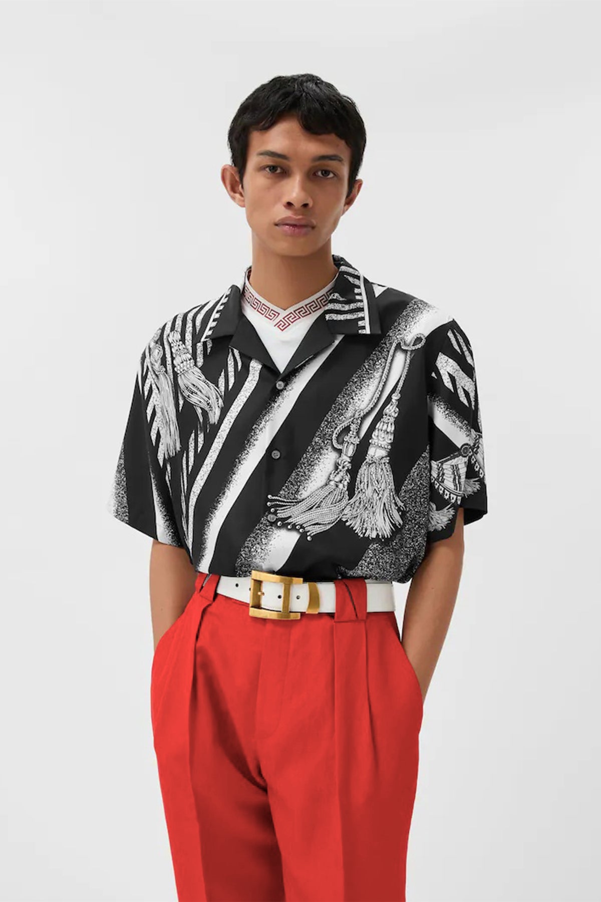 Versace | Printed Silk Twill Shirt