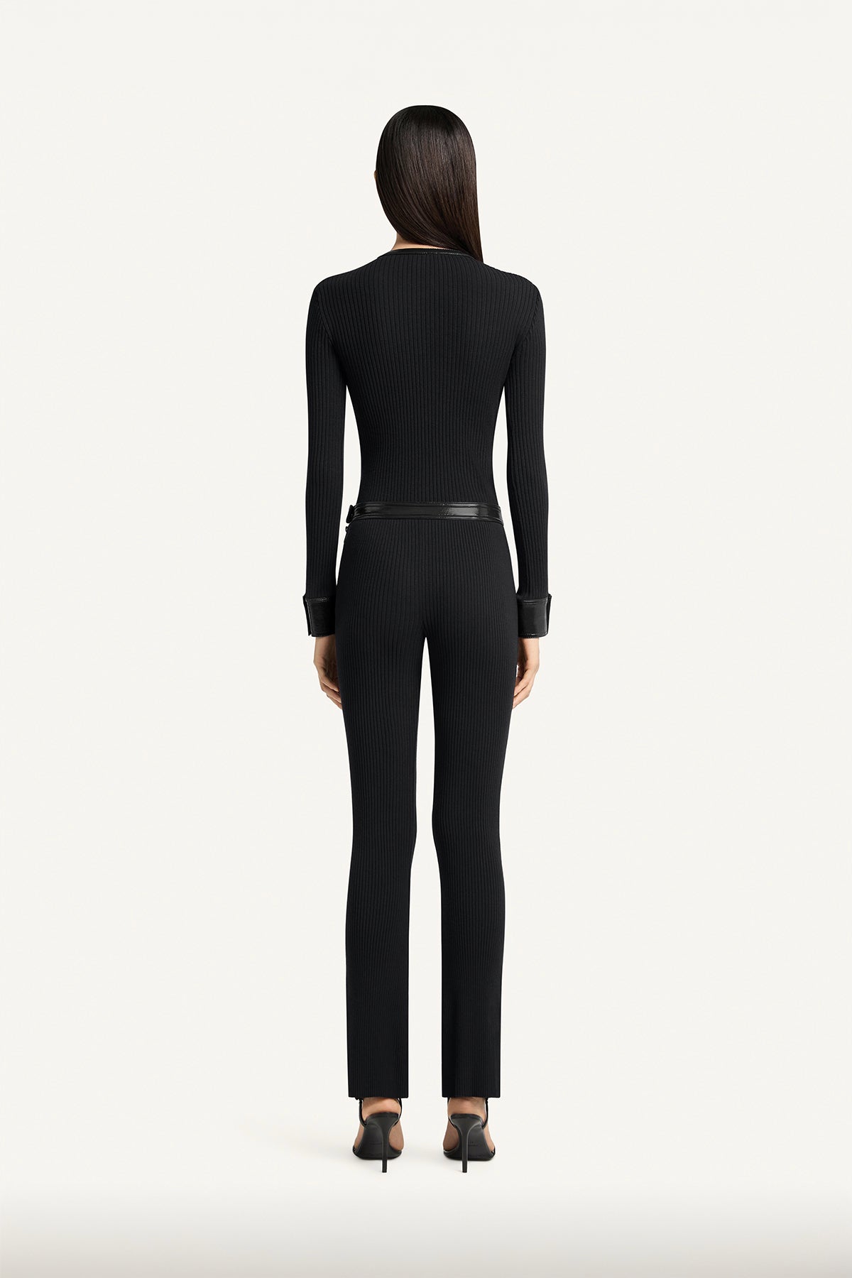 COURRÈGES | Vinyl Rib Flare Pant