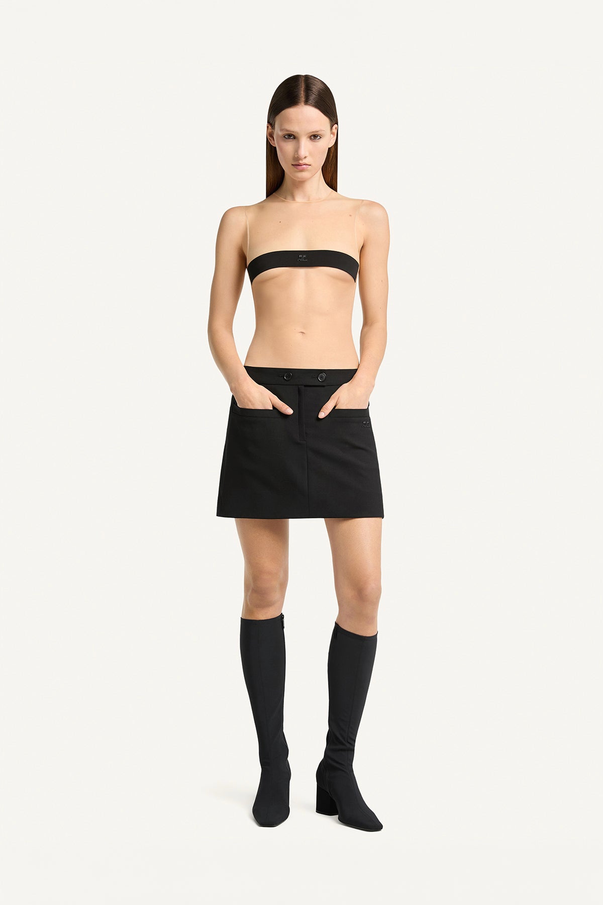 COURRÈGES | Strap Illusion Bodysuit