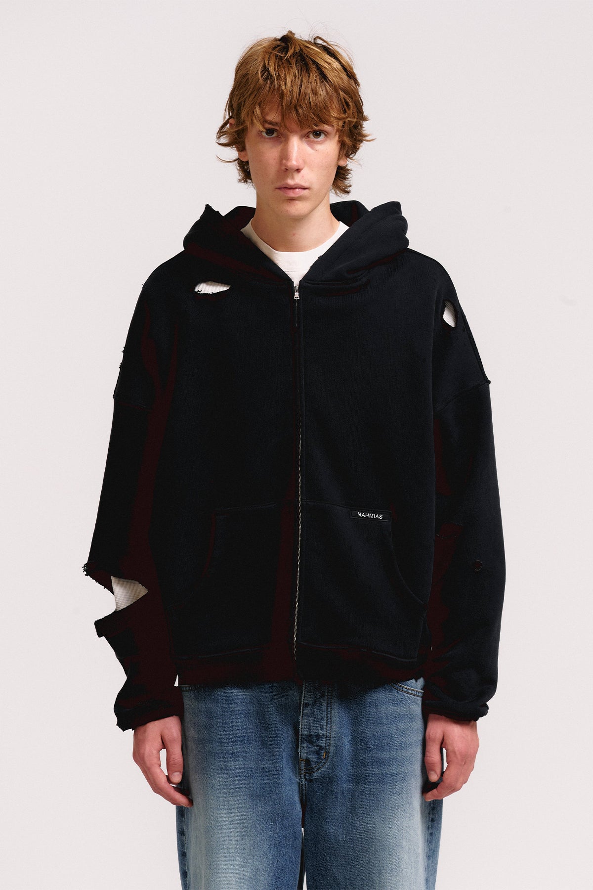 NAHMIAS | Thermal Lined Repaired Zip Hoodie