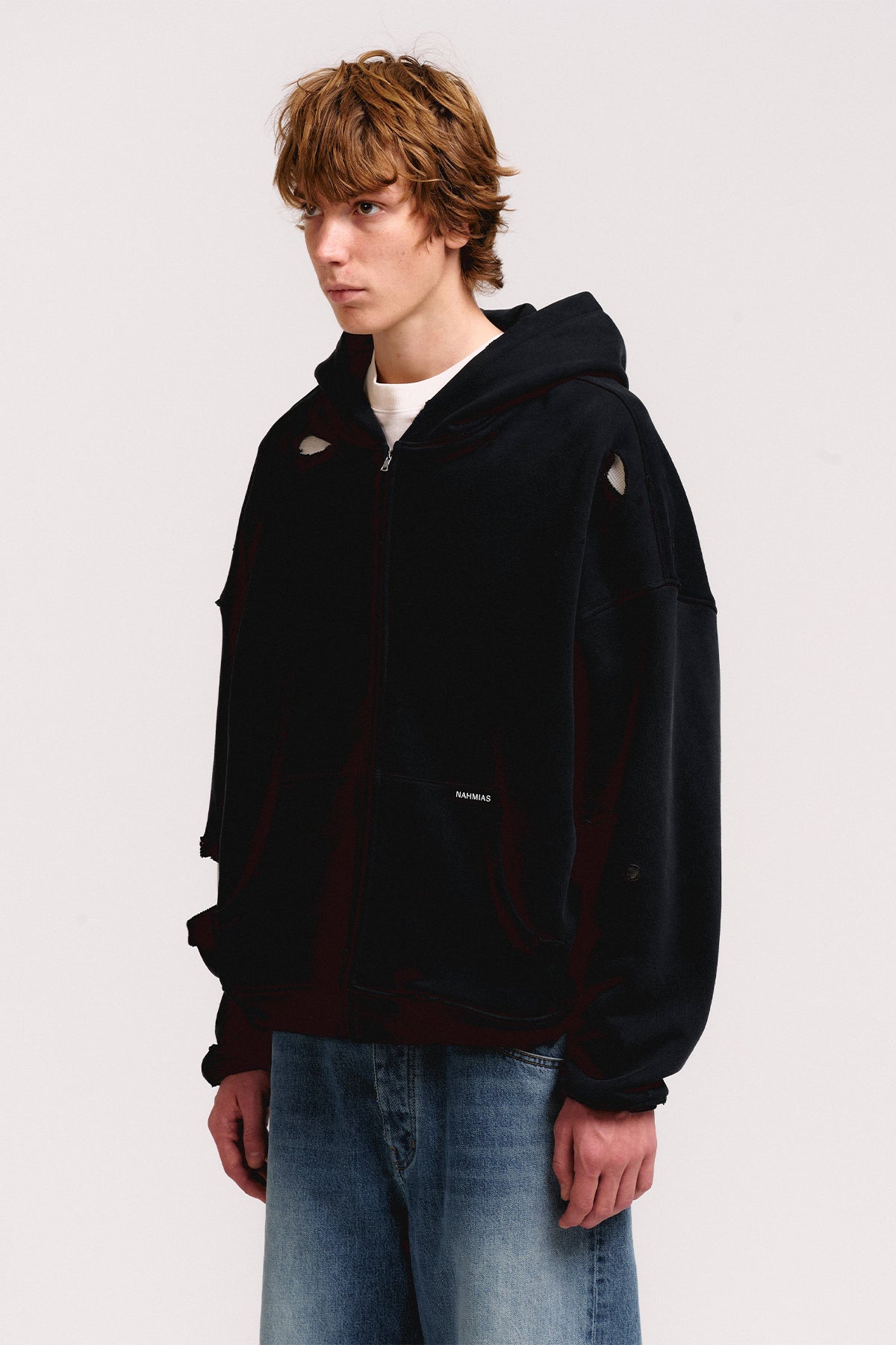 NAHMIAS | Thermal Lined Repaired Zip Hoodie