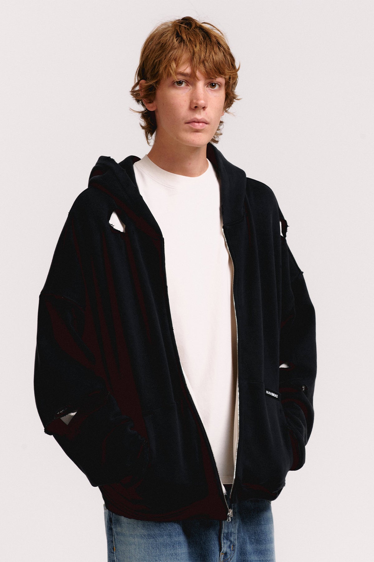 NAHMIAS | Thermal Lined Repaired Zip Hoodie