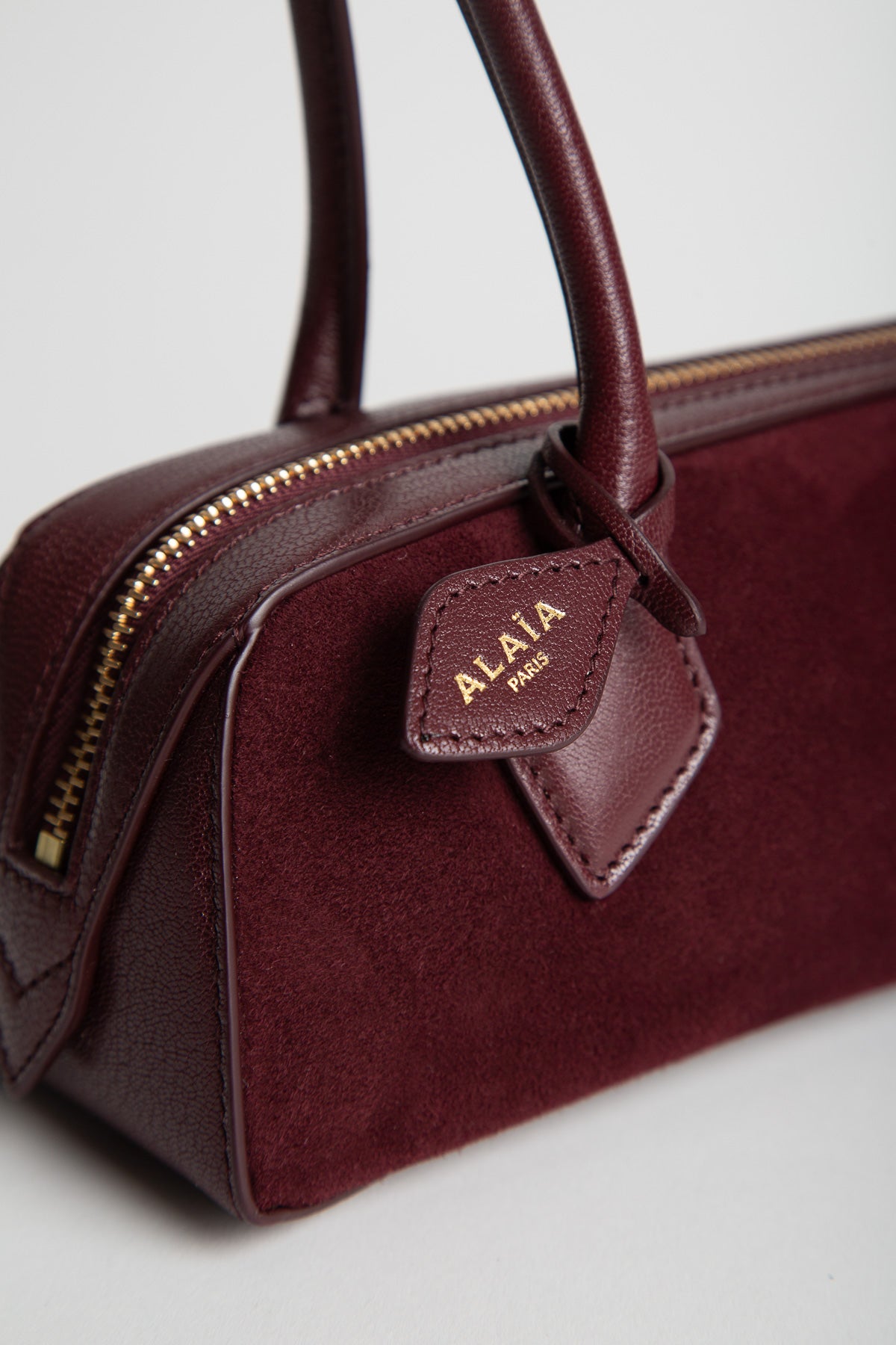 ALAÏA | Le Teckel Small Bi-Material Bag In Leather