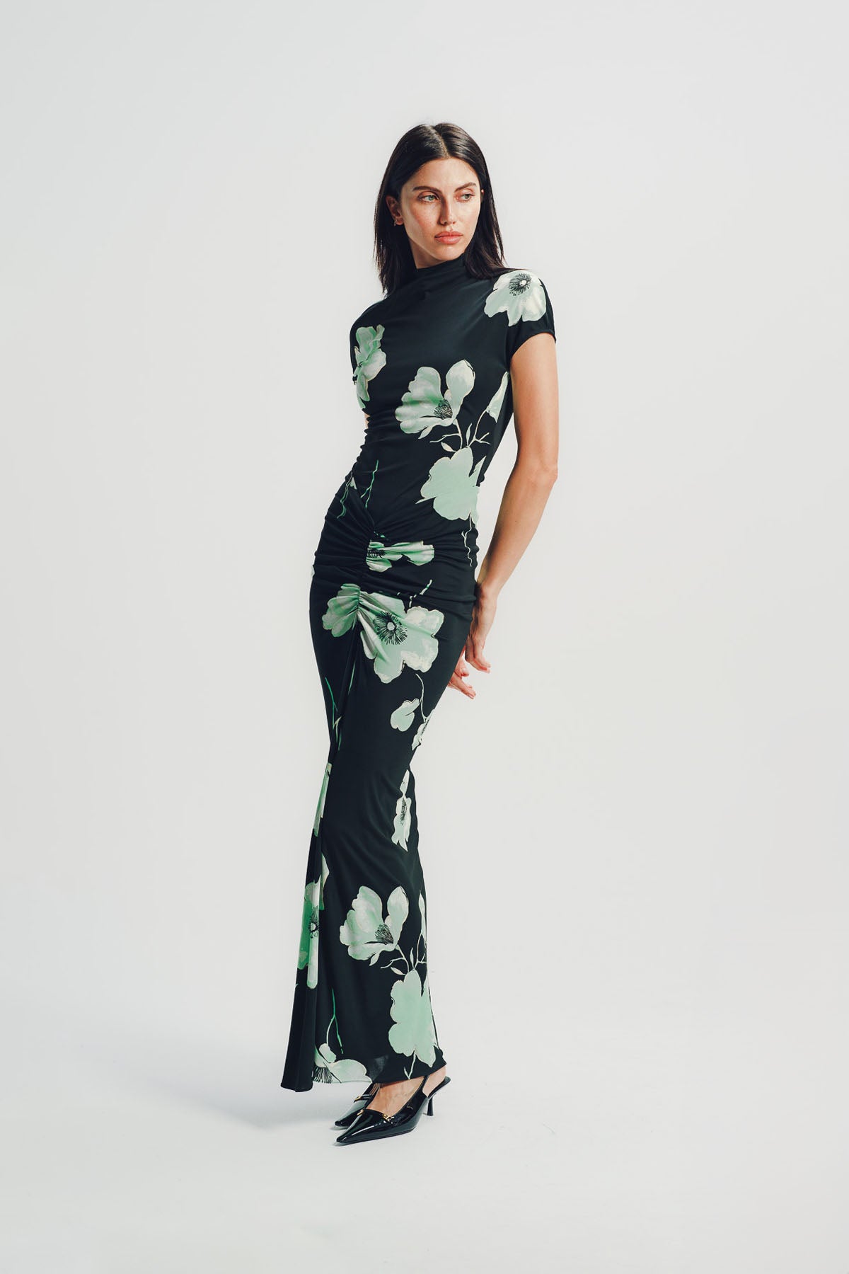 Alaïa | Draped Printed Dress