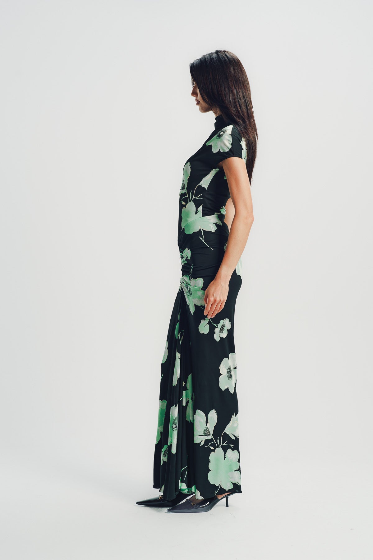 Alaïa | Draped Printed Dress