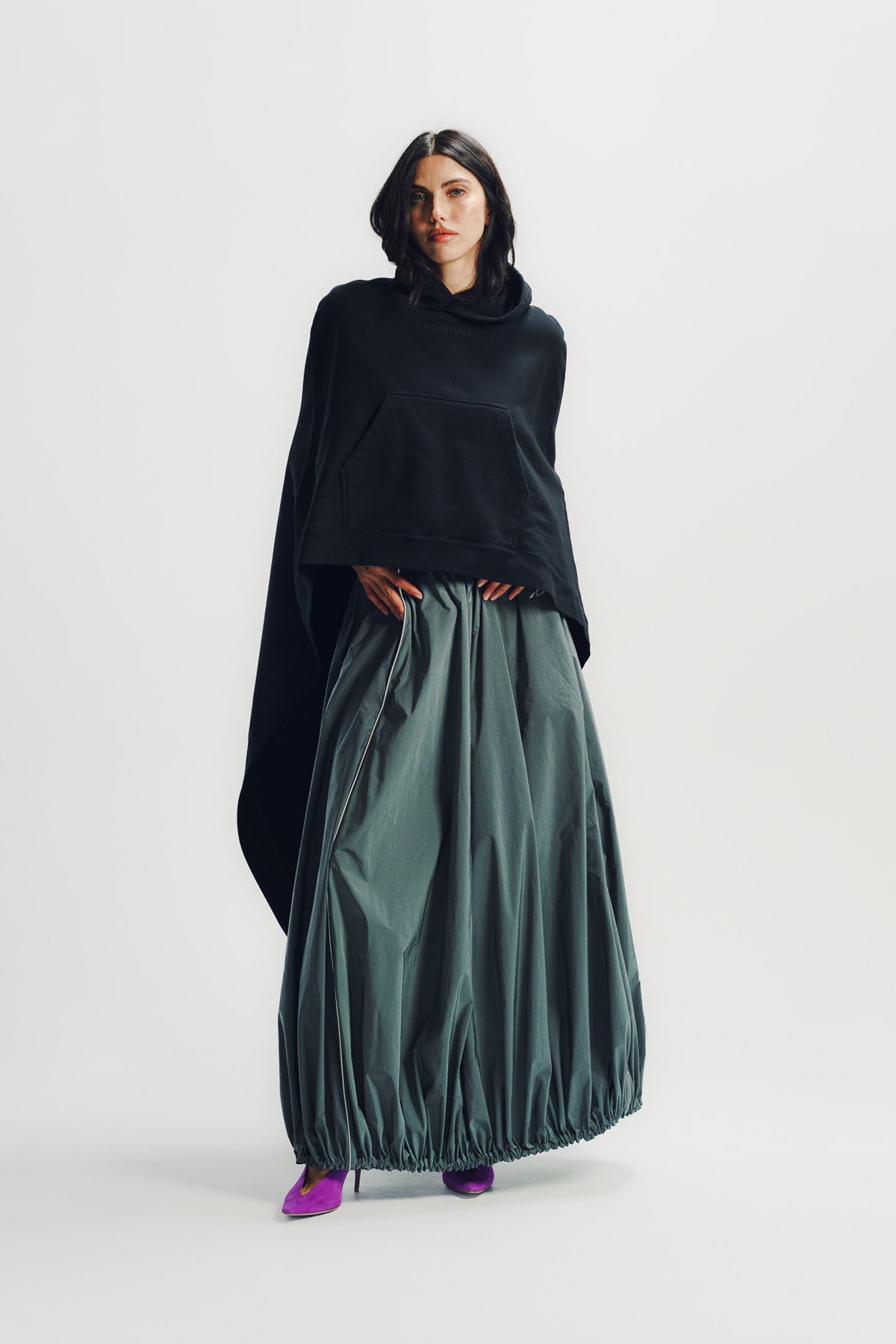 Balenciaga | Oversized Hooded Cape