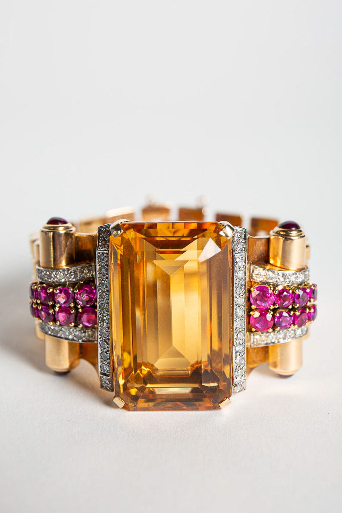 MAXFIELD PRIVATE COLLECTION | 1940'S QUARTZ & RUBY BRACELET