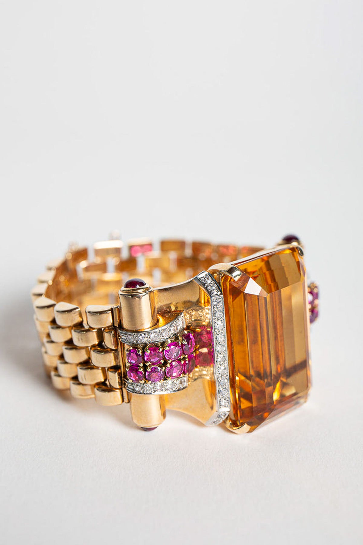 MAXFIELD PRIVATE COLLECTION | 1940'S QUARTZ & RUBY BRACELET