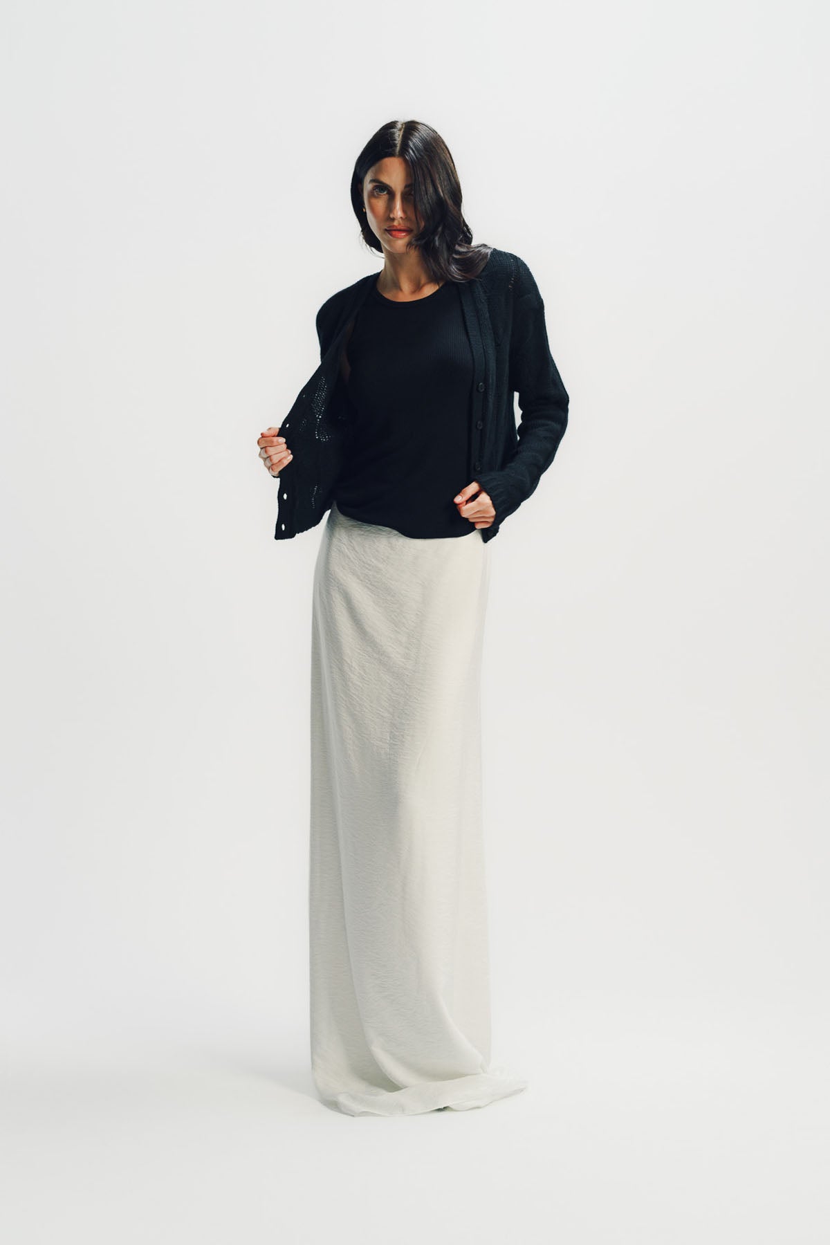 Sablyn | Jolie V-neck Cropped Cable Cashmere Cardigan