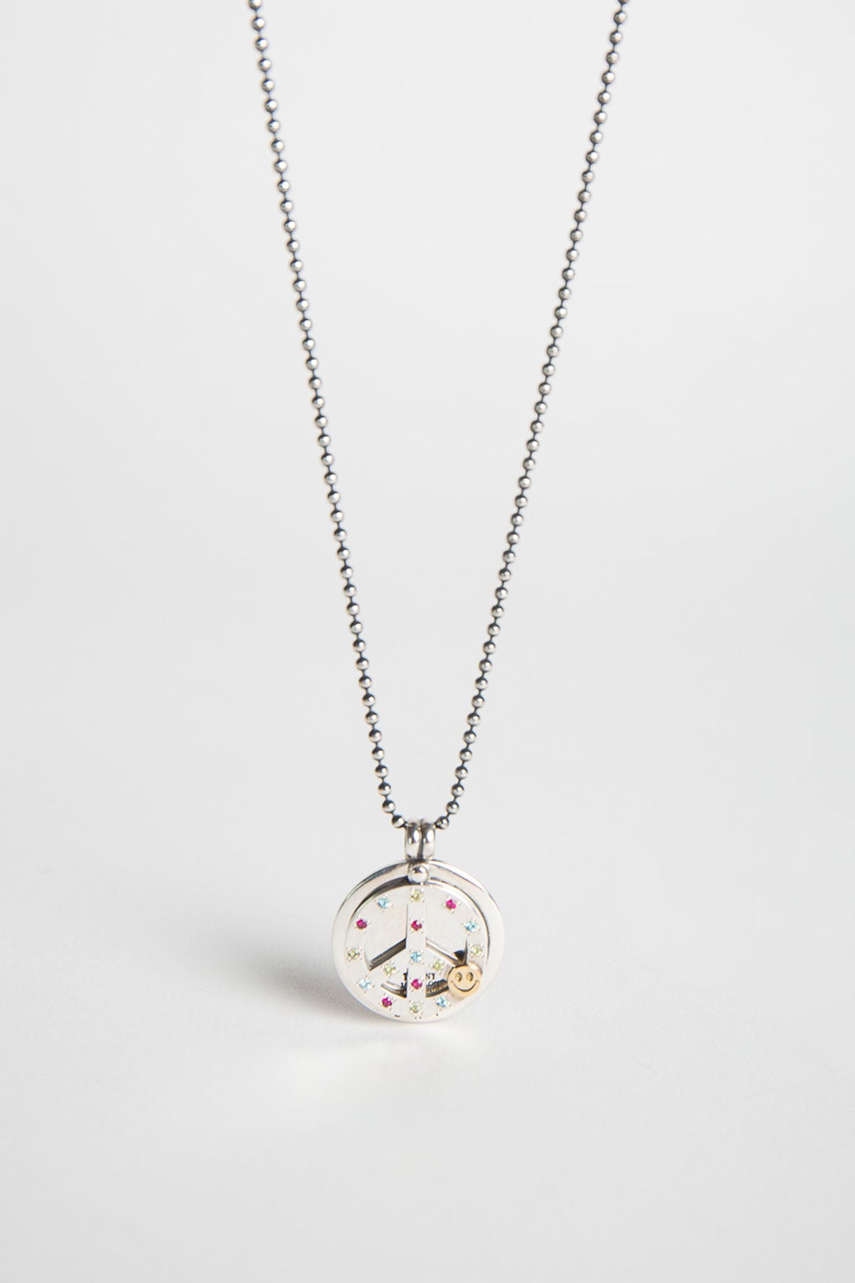 BLIND MAN TOGS モザイクLOVE＆PEACEドッグタグネックレス