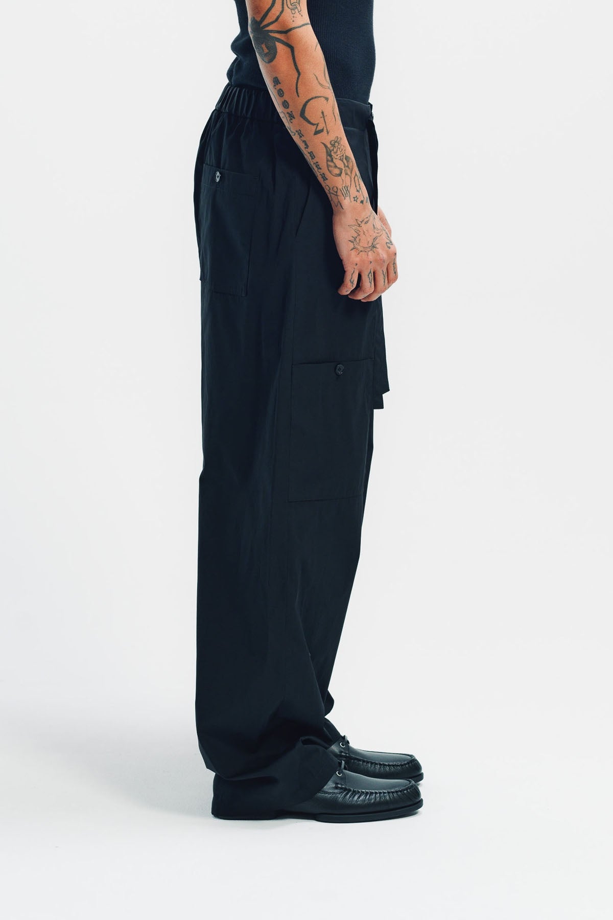 JIL SANDER | COTTON POPLIN CARGO TROUSERS