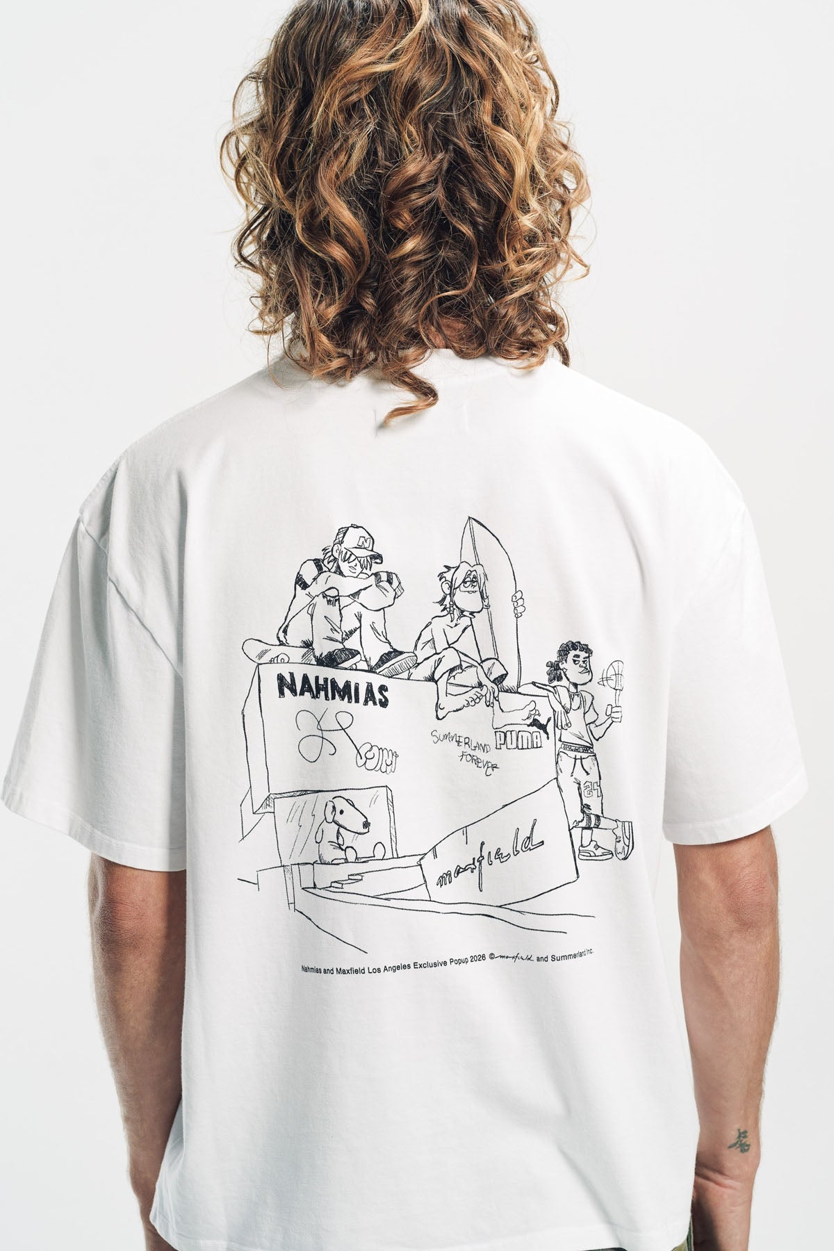 NAHMIAS | WHITE MAXFIELD CRAFT SUPPLIER T-SHIRT