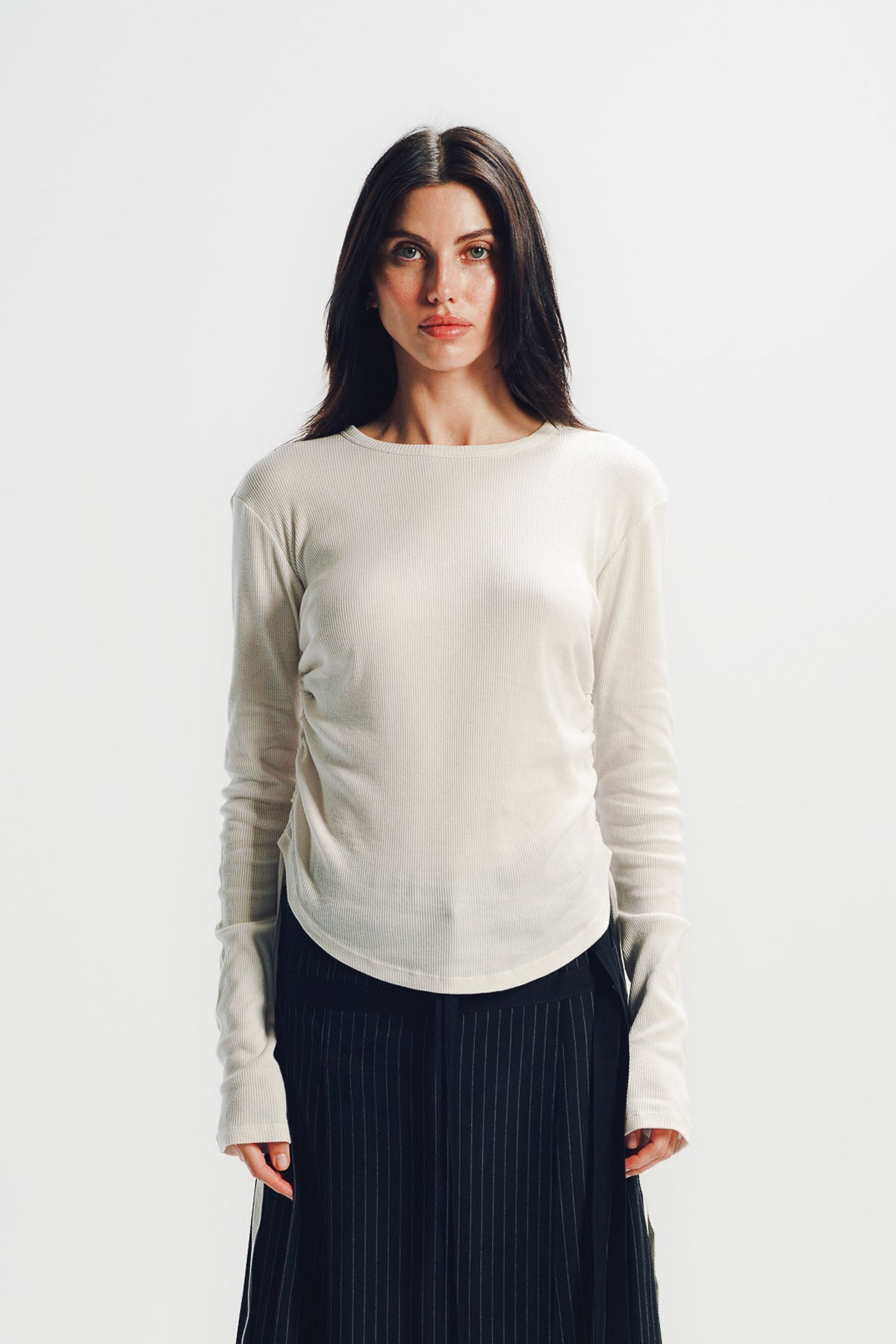 Ann Demeulemeester | Dot Wrinkled Cropped Top