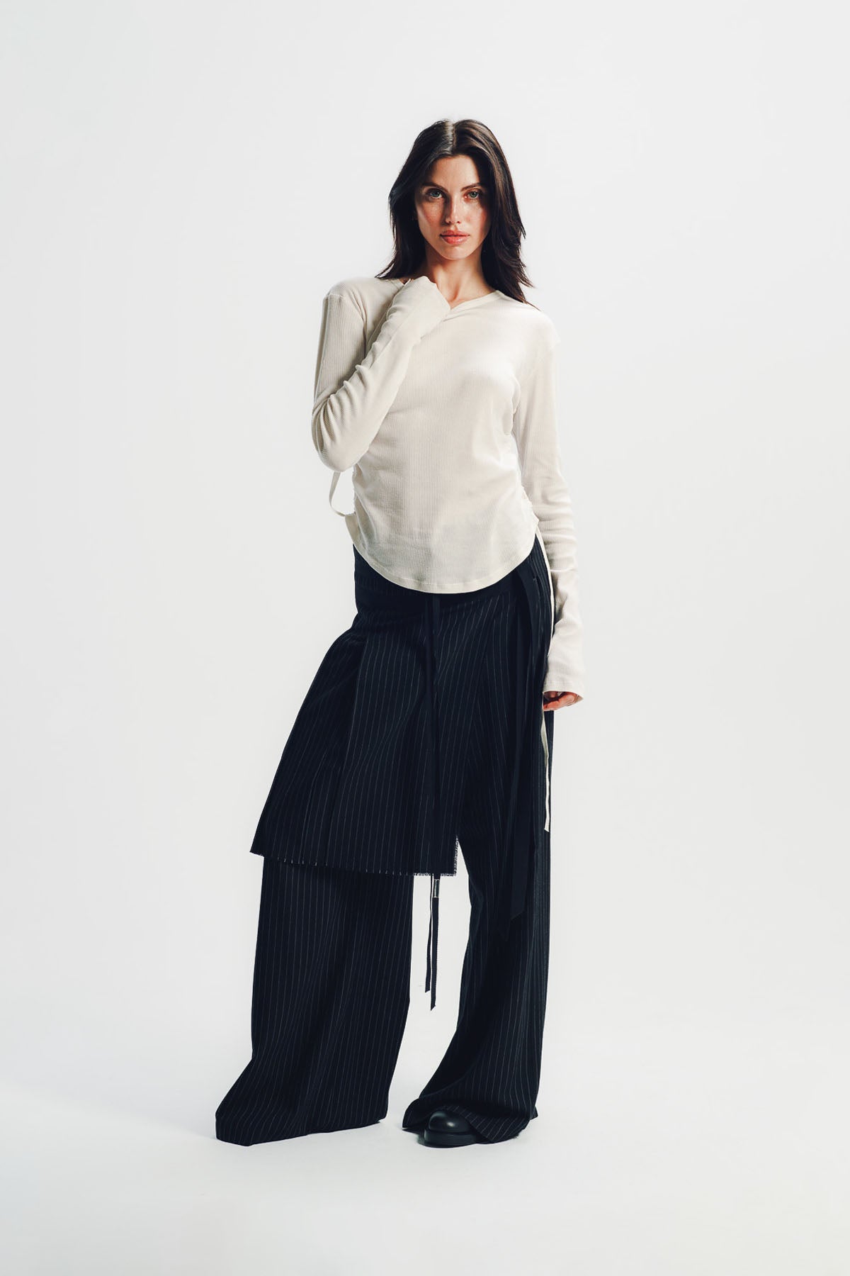 Ann Demeulemeester | Dot Wrinkled Cropped Top