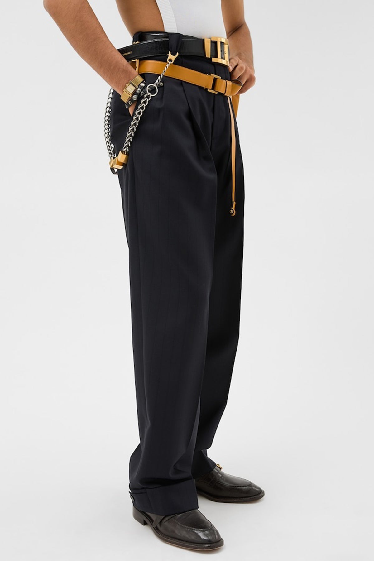 VERSACE | PINSTRIPE TROUSERS