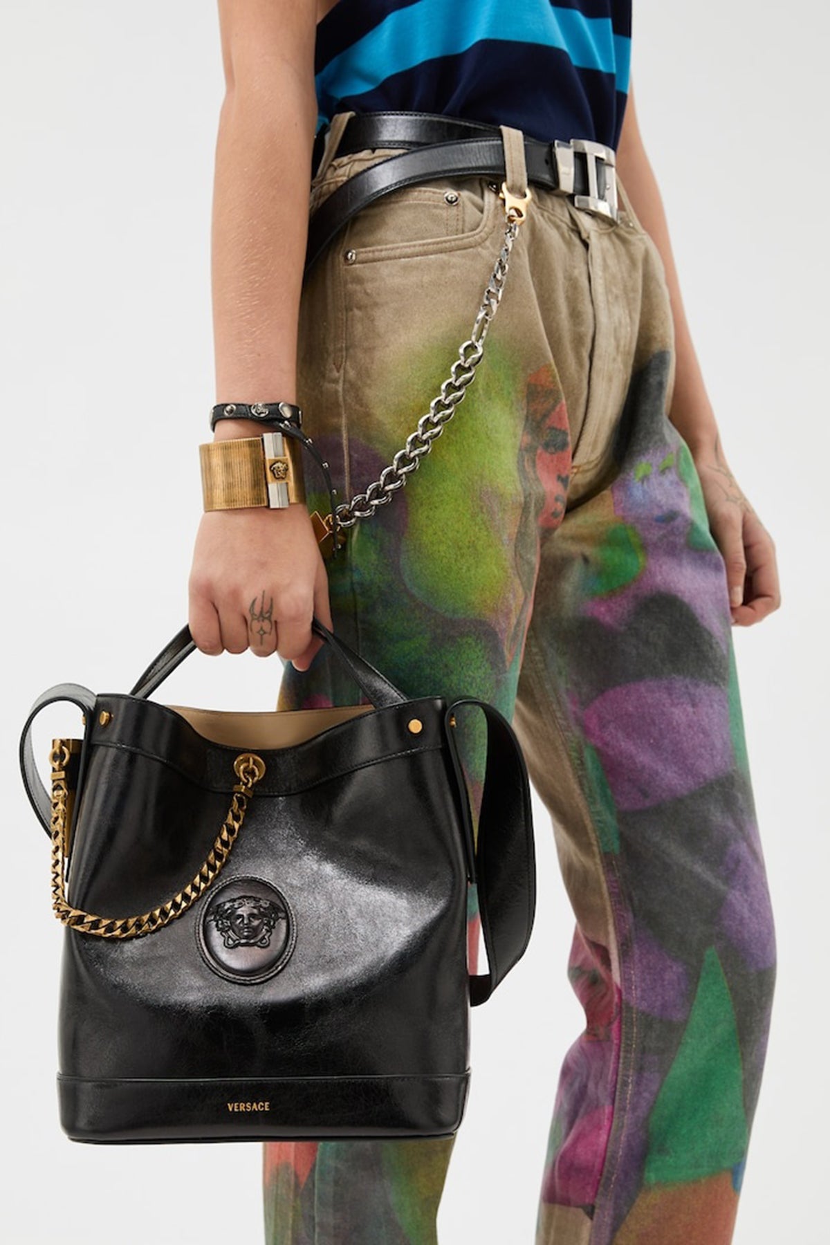 VERSACE | PIVOT SMALL BUCKET BAG