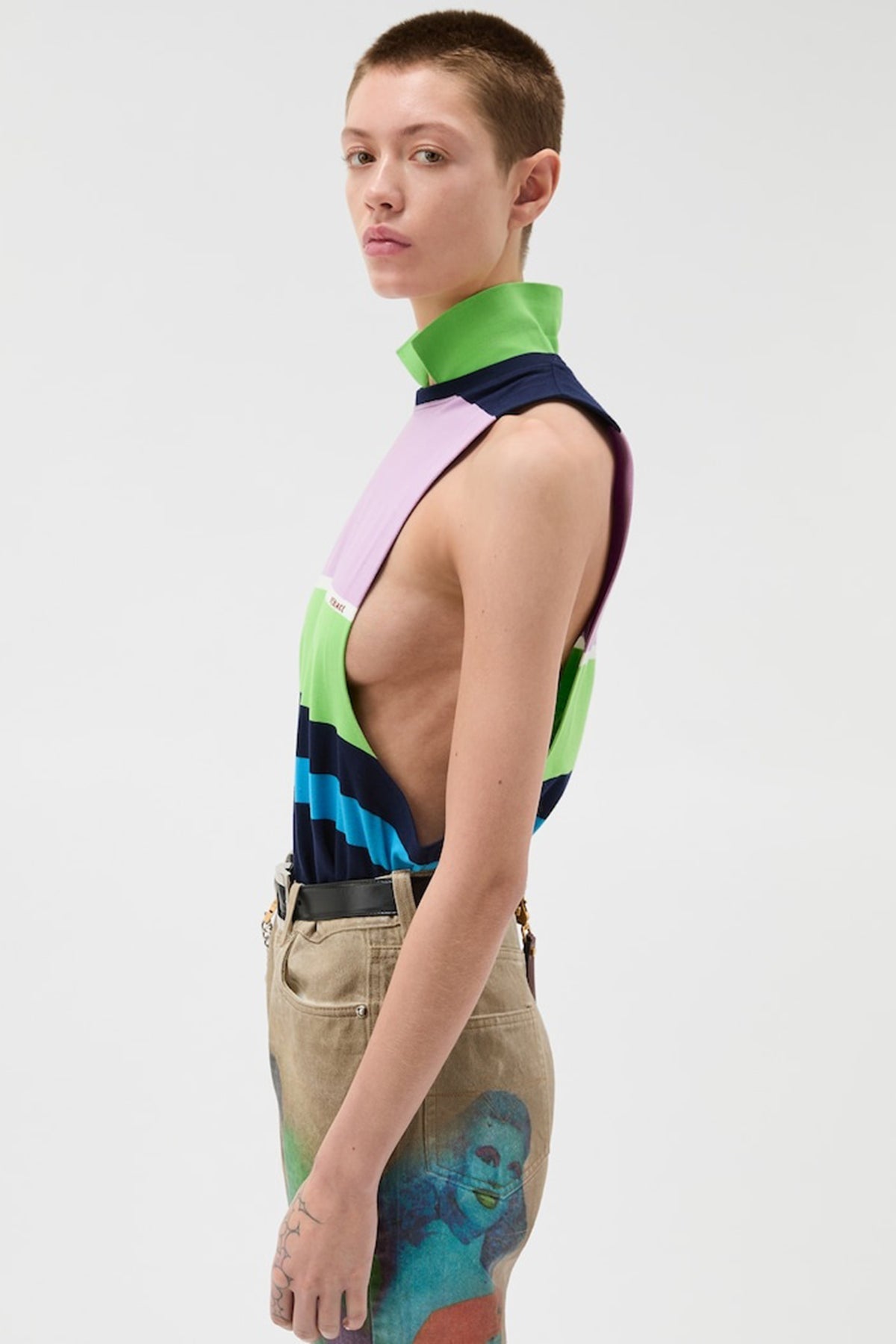 VERSACE | STRIPED TANK TOP