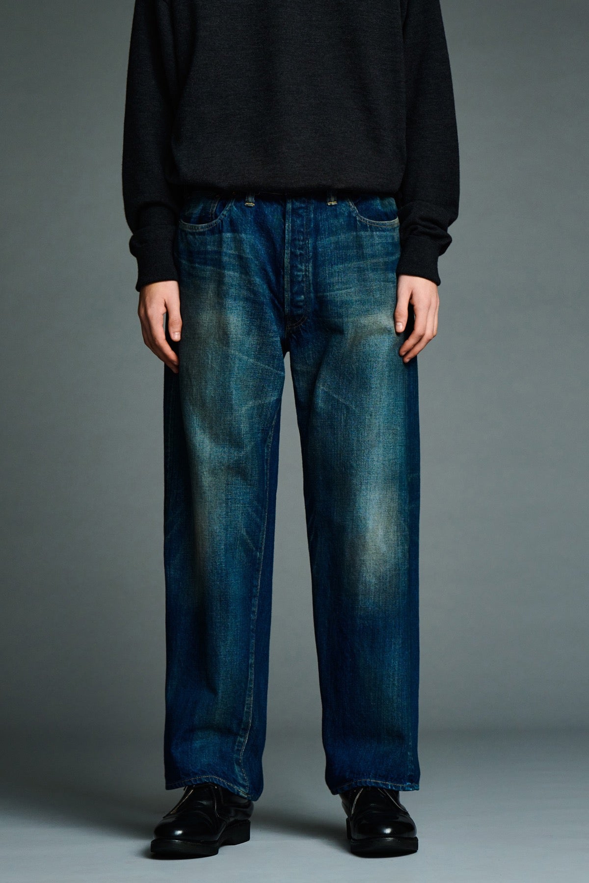 A.presse | Vintage Washed Straight Denim Pant