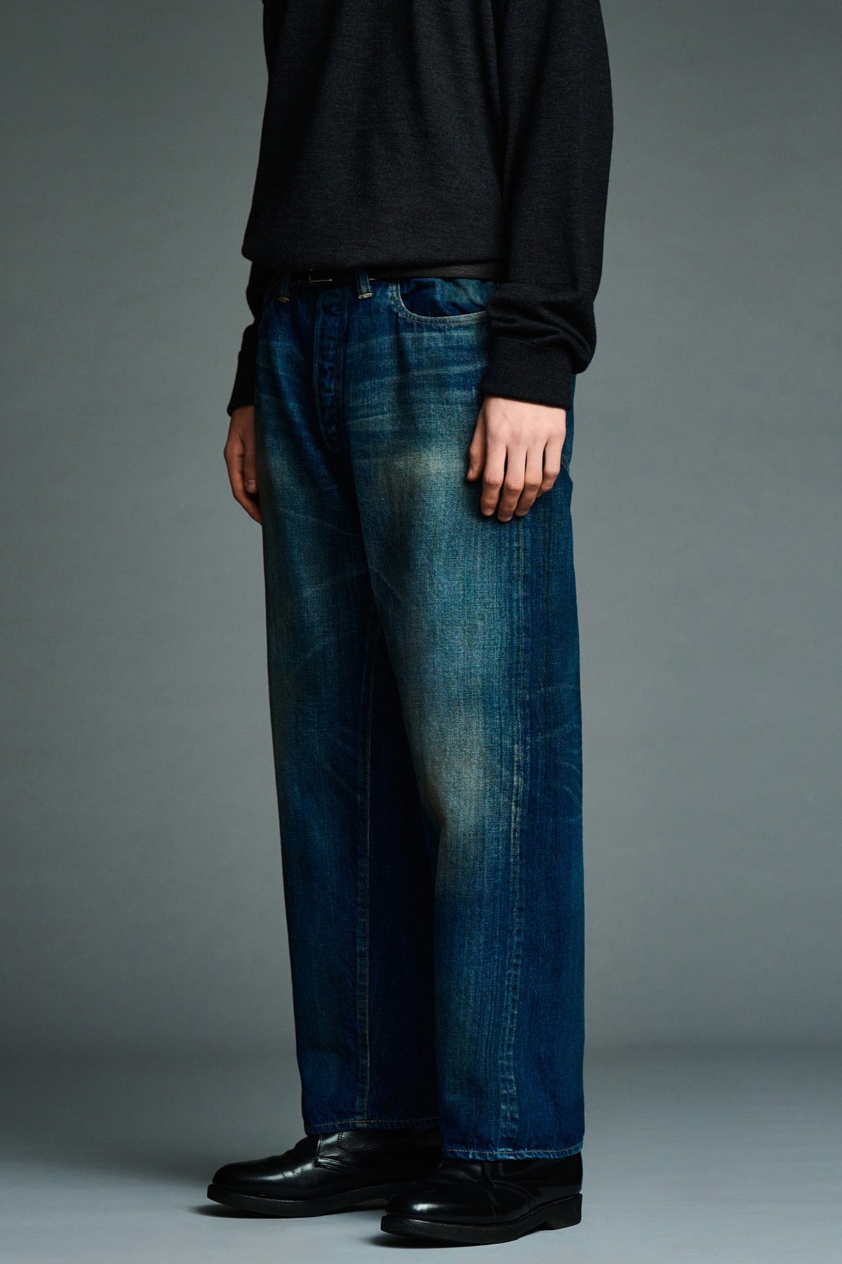 A.presse | Vintage Washed Straight Denim Pant