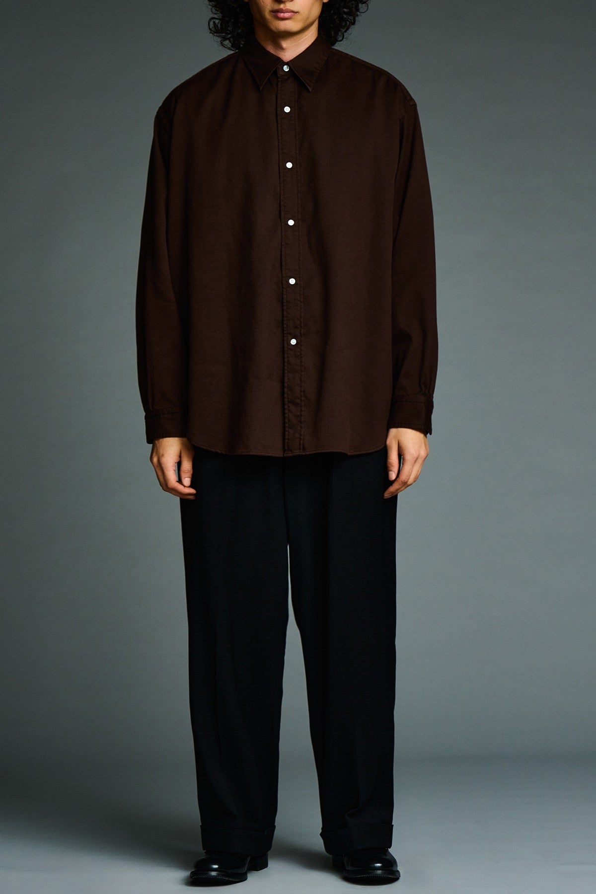 A.presse | Double Weave Twill Regular Collar Shirt